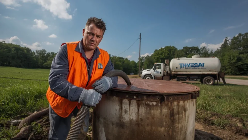 Pumping a Septic Tank